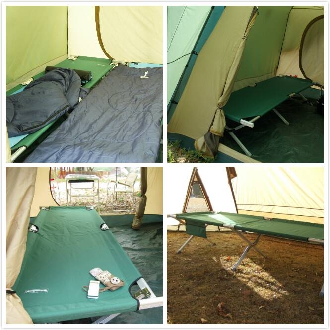 ow-193 Aluminium stark 250kg tragbares klappbares Campingbett Kinderbett 
